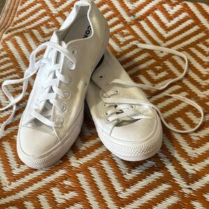 Converse White Low Top Sneakers whiteout